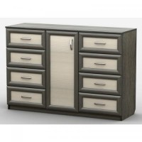 Комод Тиса Мебель АКМ-55 2 Венге Дуб молочний 60x90x140 см Комод Тиса Мебель АКМ-55 2 Венге Дуб молочний 60x90x140 см