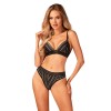 Комплект білизни Obsessive Natilya 2-pcs set M/L, black, бюстгальтер, трусики в інтернет супермаркеті PbayMarket!