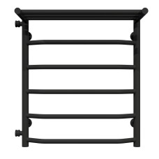 Рушникосушарка водяна Трапеція з полицею П6 500х600 Deffi Чорний (C.TP.60.50.6.B.B)