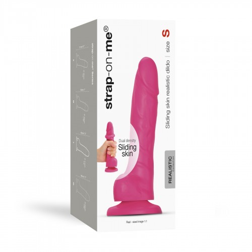 Реалістичний фалоімітатор Strap-On-Me Sliding Skin Realistic Dildo Fuchsia - S, ефект рухливої шкіри в інтернет супермаркеті PbayMarket!