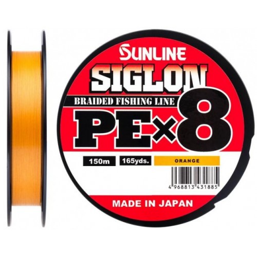 Шнур Sunline Siglon PE х8 150m #1.7/0.223mm 30lb/13.0kg Помаранчевий (1013-1658.09.92) Шнур Sunline Siglon PE х8 150m #1.7/0.223mm 30lb/13.0kg Помаранчевий (1013-1658.09.92)