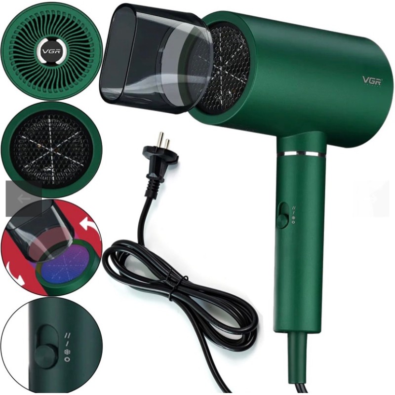 Професійний фен для сушіння та укладання волосся VGR V-431 1800W Green