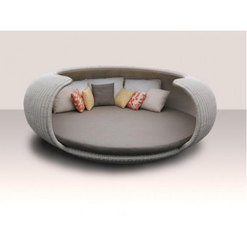 Садовий диван Cruzo Нест Ай зі штучного ротангу Білий ei0408 Садовий диван Cruzo Нест Ай зі штучного ротангу Білий ei0408