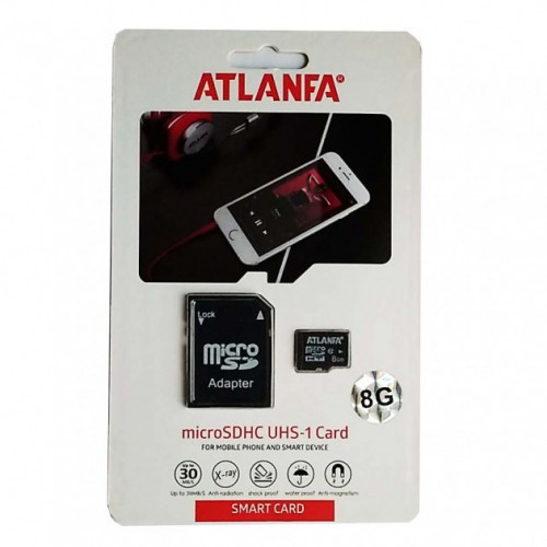 Карта пам'яті Atlanfa UHS-1 microSDHC 8 GB