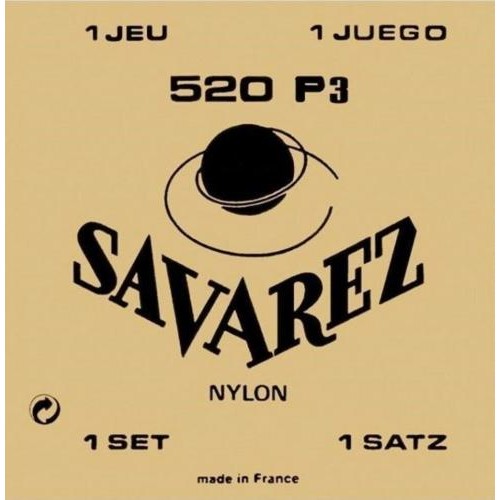 Струни для класичної гітари Savarez 520P3 Traditional Classical Guitar Strings High Tension Струни для класичної гітари Savarez 520P3 Traditional Classical Guitar Strings High Tension