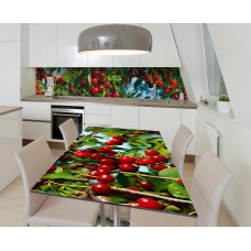 Наклейка 3Д вінілова на стіл Zatarga «Вишнева велика кількість» 650х1200 мм (Z183435/1st)