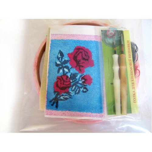 Набір Універсал для «килимової вишивки» 2 голки «Роза» Різнокольоровий (34) Набір Універсал для «килимової вишивки» 2 голки «Роза» Різнокольоровий (34)