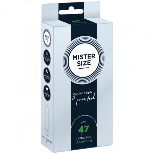 Презервативи Mister Size - pure feel - 47 (10 condoms), товщина 0,05 мм в інтернет супермаркеті PbayMarket!