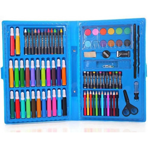 Дитячий набір для малювання No Brand ART set Rainbow комплект для дитячої творчості в кейсі 86 предметів Синій Дитячий набір для малювання No Brand ART set Rainbow комплект для дитячої творчості в кейсі 86 предметів Синій