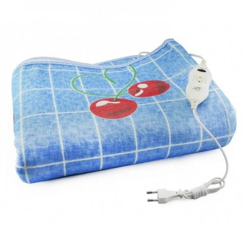 Електропростирадло EAR Electric blanket 5734 блакитне з вишнями 150х120 см