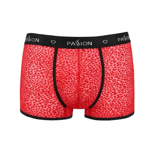 Чоловічі прозорі боксери Passion Short 046 Parker XXL/XXXL Red, сітка, під леопард в інтернет супермаркеті PbayMarket!