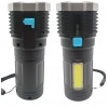 Ліхтар ручний Police X509/L-S03-4LED 3030+COB з/в USB-micro Чорний ABS пластик (X509)