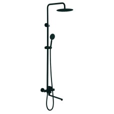 Душова колона з змішувачем Zerix DAX-006-J-35cm Black (нерж. сталь) (ZX4829)