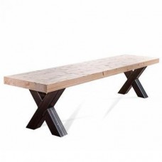 Обідня лава в стилі Loft NS-1082 480x1500x400 мм Черный