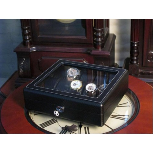 Шкатулка для зберігання годинників Salvadore 15W-KCC 28x26x10 см Чорний Шкатулка для зберігання годинників Salvadore 15W-KCC 28x26x10 см Чорний