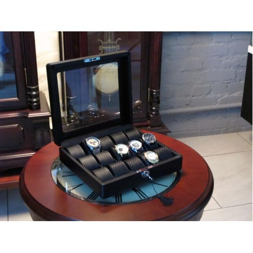 Шкатулка для зберігання годинників Salvadore 15W-KCC 28x26x10 см Чорний Шкатулка для зберігання годинників Salvadore 15W-KCC 28x26x10 см Чорний