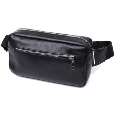 Сумка-бананка для чоловіків SHVIGEL 22825 21х11х5,5 см Чорний