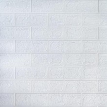 Самоклеюча 3D панель Sticker Wall під білу цеглу в рулоні 20000x700x3мм (R001-3-20)