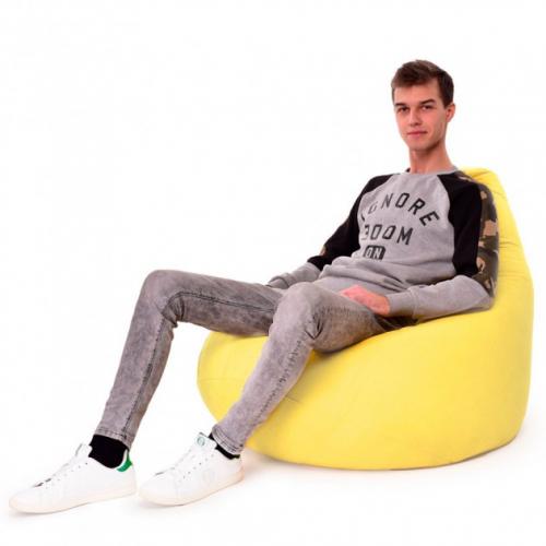 Крісло Мішок Груша Велюр 120х85 Студія Комфорту Стандарт жовтий Крісло Мішок Груша Велюр 120х85 Студія Комфорту Стандарт жовтий