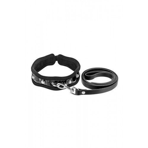 Повідець Fetish Tentation Premium Patent leather chocker and leash