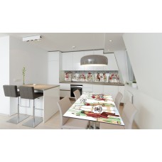 Наклейка вінілова на стіл Zatarga «Дами в капелюхах Париж мальований» 600х1200 мм Z180384st