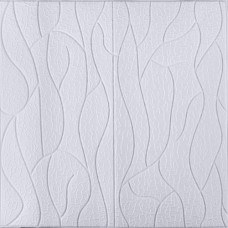 Самоклеюча 3D панель 3D Loft 700x700x5 мм Білий (3171-5)