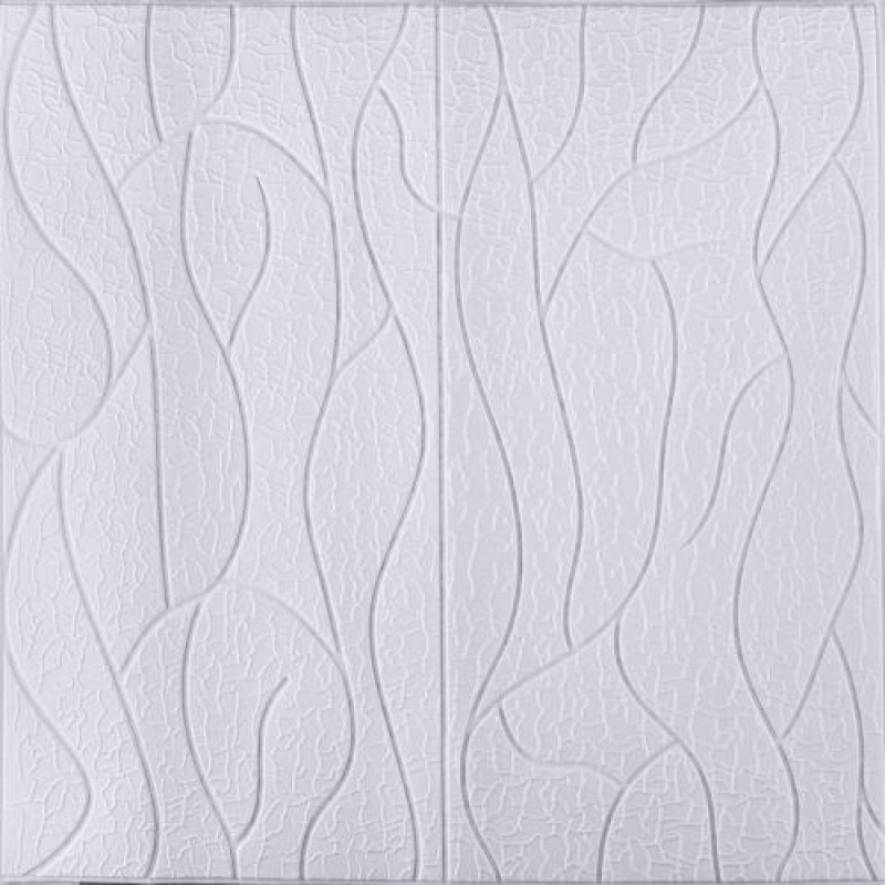 Самоклеюча 3D панель 3D Loft 700x700x5 мм Білий (3171-5)