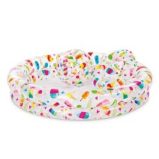 Дитячий надувний басейн Intex 59460 «Морозиво» 122 х 25 см, з надувним кругом та м'ячем, блакитний