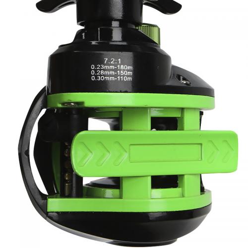 Котушка рибальська мультиплікаторна yumoshi AK 201 Black-Green Left 6294-85959 Котушка рибальська мультиплікаторна yumoshi AK 201 Black-Green Left 6294-85959