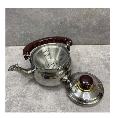 Чайник кухонний зі свистком та заварником A-PLUS WK-9028 1,8 л Steel