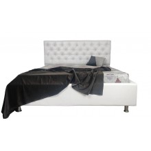 Ліжко BNB Arizona Comfort 90 х 190 см Стразы З підйомним механізмом та нішою для білизни Екошкіра Білий