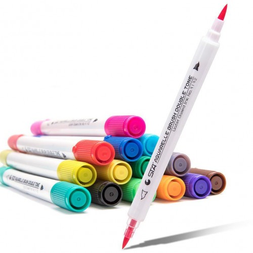 Набір акварельних маркерів STA, 14 кольорів / 28 відтінків в інтернет супермаркеті PbayMarket!