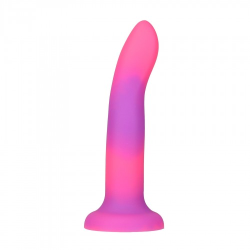 Фалоімітатор, що світиться в темряві, ADDICTION Rave 8″, Glow in the Dark Dildo Pink Purple, 20,3 см в інтернет супермаркеті PbayMarket!