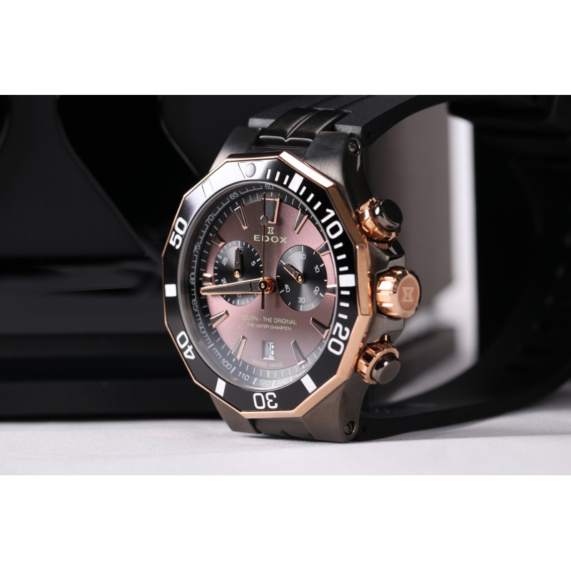 Годинник Edox Delfin Chronograph 10112 357GRNCA BRNR