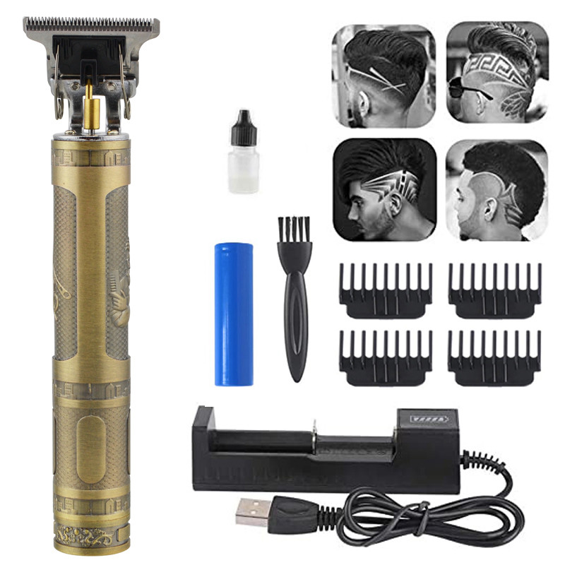 Тример акумуляторний для бороди та волосся Vintage T9 5W Gold (3_01987)