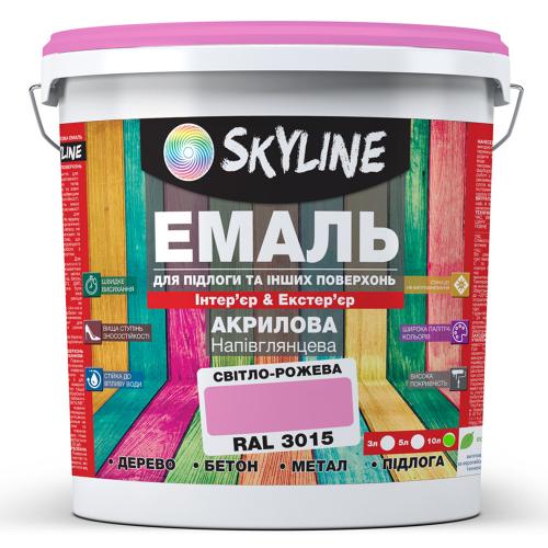 Эмаль для пола и других поверхностей акриловая SkyLine Розовая RAL 3015 10 л в інтернет супермаркеті PbayMarket!