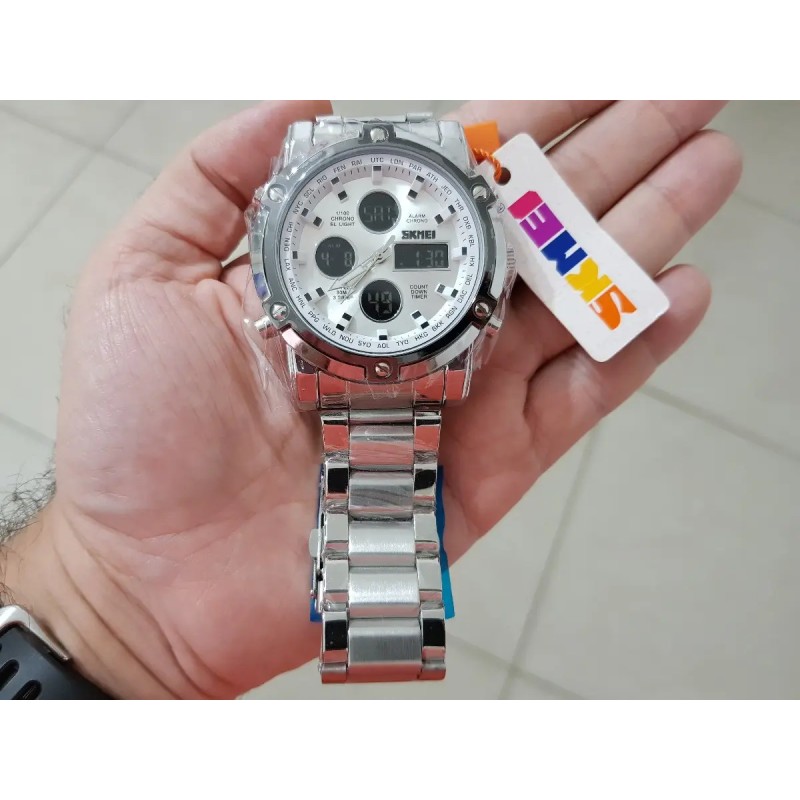 Годинник класичний наручний Skmei 1389 Сріблястий