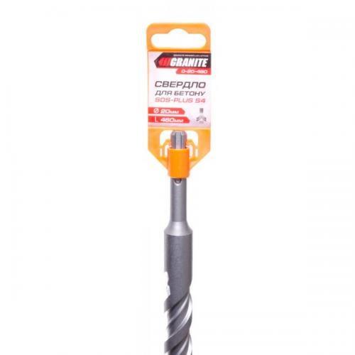 Свердло для бетону GRANITE SDS-PLUS S4 20х460 мм 0-20-460