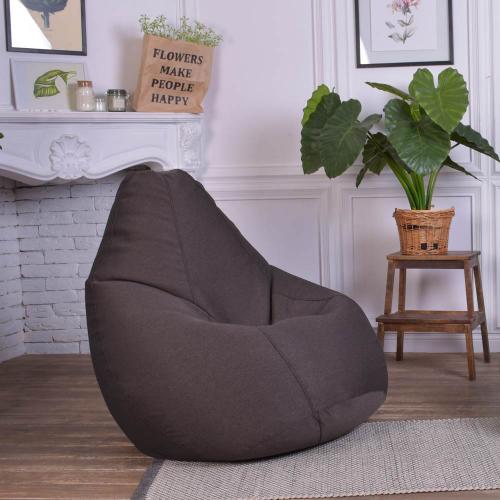 Крісло Мішок Груша Рогожка 150х100 Студія Комфорту Великий коричневий Крісло Мішок Груша Рогожка 150х100 Студія Комфорту Великий коричневий