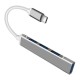 Концентратор USB-хаб RIAS С-809 Type-C 4 порти USB 3.0 Silver (3_00419)