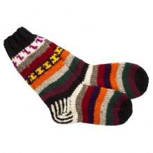 Шкарпетки теплі Тапа Kathmandu вовна яка M Різнокольорові візерунки (27268)