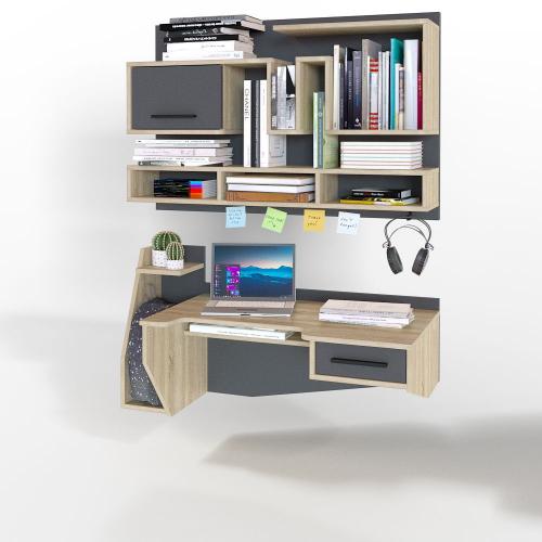 Комп'ютерний стіл Тиса Мебель Тіса Стиль-12 Сонома Графіт 560x520x1100 мм