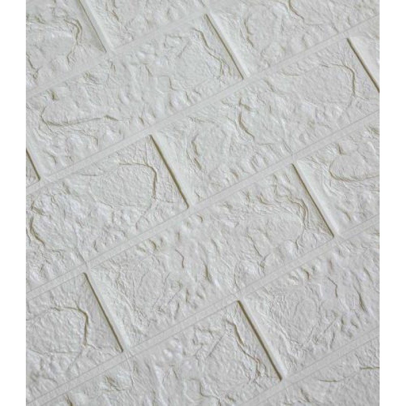 Самоклеюча декоративна панель Loft-Expert біла цегла 700x770x5 мм