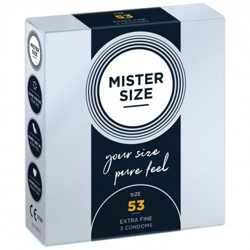 Презервативи Mister Size - pure feel - 53 (3 condoms), товщина 0,05 мм в інтернет супермаркеті PbayMarket!