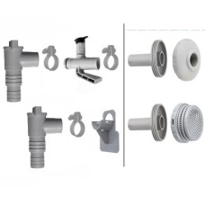 Набір для підключення фільтр-насоса Intex 22026 до басейну зі штуцерами → для шлангів під хомути