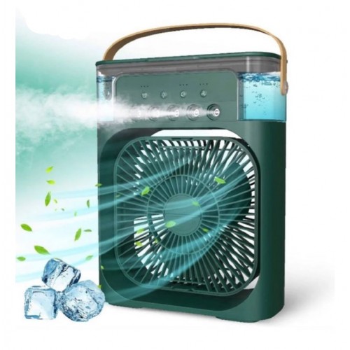 Портативний настільний міні-кондиціонер зволожувач вентилятор Arctic Air Cooler 4в1 Fan LED Зелений Портативний настільний міні-кондиціонер зволожувач вентилятор Arctic Air Cooler 4в1 Fan LED Зелений