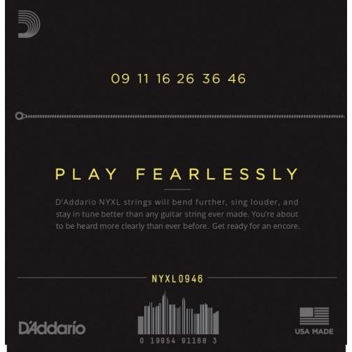 Струни для електрогітари D'Addario NYXL0946 Super Top / Regular Bottom 9/46 Струни для електрогітари D'Addario NYXL0946 Super Top / Regular Bottom 9/46