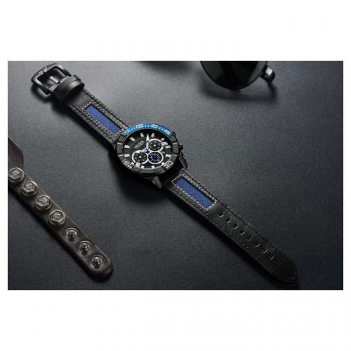Годинник Megir Blue Black MG2066 (ML2066G-BK-1) Годинник Megir Blue Black MG2066 (ML2066G-BK-1)