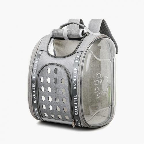 Сумка-рюкзак перенесення Baolujie для домашніх тварин 43х40х32 Сірий (IBA019S) Сумка-рюкзак перенесення Baolujie для домашніх тварин 43х40х32 Сірий (IBA019S)