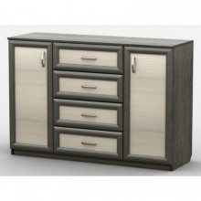 Комод Тиса Мебель АКМ-67 1 Венге Дуб молочний 45x90x140 см